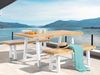 Gartentisch Set SCANIA Akazienholz 170x80x74 cm Weiß Bild 2