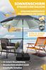 4smile Sonnenschirm mit Ständer im 3er-Set, Anthrazit - Sonnenschirm Strand, inkl. Schirmhülle und befüllbarem Sonnenschirmständer - Strandschirm, Balkonschirm rund, höhenverstellbar knickbar Bild 3