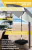 4smile Sonnenschirm mit Ständer im 3er-Set, Anthrazit - Sonnenschirm Strand, inkl. Schirmhülle und befüllbarem Sonnenschirmständer - Strandschirm, Balkonschirm rund, höhenverstellbar knickbar Bild 2