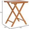 Spetebo Klapptisch Akazienholz Beistelltisch ALAMEDA klappbar - 55 cm (Stück, 1-St, Balkontisch), Holz Garten Balkon Tisch Bild 2