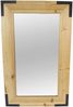 Spiegel "Wood" 50x70 cm groß aus Holz im Industrial Look, Massivholz Rahmen, Wandspiegel für Wohnzimmer Bild 2