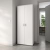 Home Collective Mehrzweckschrank 75 cm breit mit Einlegeböden 75x35x184 cm (BxTxH) Weiß (Vorratsschrank Universalschrank für Haushalt, Flur, Büro, Keller) mit 2 Türen & 6 Einlegeböden Bild 2