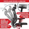 Onbest Bürostuhl PREMIUM Ergonomisch 150 kg, Verstellbare Lordosenstüzte, Armlehnen & Kopfstütze - Gaming Stuhl Bild 3