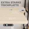 Höhenverstellbarer Schreibtisch (140x70 cm) - Sitz- & Stehpult - Bürotisch Elektrisch Höhenverstellbar mit Touchscreen & Stahlfüßen (Silber/Stein-Grau) Bild 4