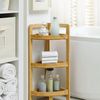 Avilia Eckregal mit 3 Ebenen aus Bambus, elegant und nachhaltig, 33 x 23 x 61 cm, perfekt für jeden Raum, optimierter Platz für Bücher und Dekorationsgegenstände Bild 5