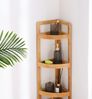 Avilia Eckregal mit 3 Ebenen aus Bambus, elegant und nachhaltig, 33 x 23 x 61 cm, perfekt für jeden Raum, optimierter Platz für Bücher und Dekorationsgegenstände Bild 4
