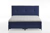Atlantic Home Collection Romy Boxspringbett mit modernem Kopfteil, Taschenfederkernmatratze, Härtegrad 3, inklusive Topper, Navyblau, 180x200 cm Bild 3