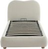 Vente-unique - VANARI Bett Stoff Weiß - B 214 cm x H 95 cm x L 111 cm Bild 4