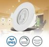 B.K.Licht - 5er Set LED Einbaustrahler 230V, schwenkbarer LED Strahler für das Badezimmer IP65, Deckenstrahler stufenlos dimmbar, Spots, Deckenspots, Badezimmerlampe, Weiß, 90x42 mm (DxH) Bild 2