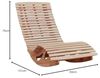 CHILLROI Gartenliege Ergonomische Schwungliege / Saunaliege aus Akazienholz, faltbar, Einzelmöbel, Biologisch geölt, ohne chemische Holzschutzmittel Bild 2