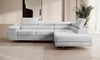 Selsey STEVIL - Ecksofa L-Sofa mit Schlaffunktion, Bettkasten, Ottomane rechts, Cordbezug Hellgrau Bild 2