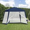 Outsunny Gartenpavillon Pavillon Festzelt Partyzelt wetterfest Zelt mit Moskitonetz Metall + Polyester Blau 3x3 m Bild 2