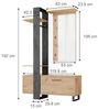 Garderobe Porto Braun 120 x 192 cm Vicco Bild 3