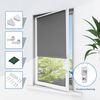 Verdunklungsrollo ohne Bohren Rollos für Fenster B60 x H170 cm (Stoffbreite 55cm) Dunkelgrau Thermo Rollo Klemmfix Verdunkelungsrollo Seitenzugrollo Sicht-und Sonnenschutz Wandmontage Bild 4