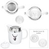 MamboCat Kanne Kanne Alois 850ml mit Deckel Porzellan Tee & Kaffee Hirsch-Dekor Bild 3