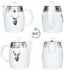 MamboCat Kanne Kanne Alois 850ml mit Deckel Porzellan Tee & Kaffee Hirsch-Dekor Bild 4