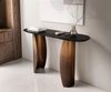 Konsolentisch Solena 135x40 cm Marmor Schwarz Silber Metall Gold Ombre Bild 2
