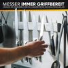 Loco Bird Wand-Magnet Messer-Leiste 40cm Edelstahl - selbstklebend mit 3M VHB Klebeband (1tlg), Magnetische Messerleiste für Küche / Werkzeug - Wandmontage, bohrfrei Bild 2
