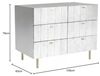 Kare Design Kommode Venice Line, Silber, Kommode mit 6 Schubladen, Holz Korpus, Stahl Beine, 89 x 106 x 40 cm (H/B/T) Bild 3