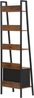 FurnitureR Regal für Wohnzimmer, Leiterregal mit 5 Ebenen, Höhe 110 cm, Industrie-Bücherregal, Ausstellungsregal für Wohnzimmer, Aufbewahrung mit Schubladen aus Vlies, 42 x 29 x 141 cm Bild 4