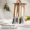 Praknu Magnet-Messerblock Messerblock magnetisch ohne Messer – Moderner Küchen Messerhalter (1tlg), Aus FSC-Akazienholz: Für 10 Messer, Rutschfest, beidseitig Magnetisch Bild 3