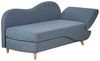 Chaiselongue Leinenoptik dunkelblau mit Bettkasten rechtsseitig MERI II Bild 5