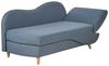Chaiselongue Leinenoptik dunkelblau mit Bettkasten rechtsseitig MERI II Bild 5