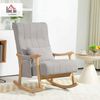 HOMCOM Schaukelstuhl (Relaxsessel, 1 St), für Wohnzimmer, Schlafzimmer, Grau Bild 2