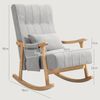 HOMCOM Schaukelstuhl (Relaxsessel, 1 St), für Wohnzimmer, Schlafzimmer, Grau Bild 3