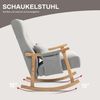 HOMCOM Schaukelstuhl (Relaxsessel, 1 St), für Wohnzimmer, Schlafzimmer, Grau Bild 4