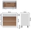 vidaXL Schubunterschrank mit 2 Regalböden 1 Schublade Schrank Küchenzeile Küchenmöbel Unterschrank Küchenschrank Weiß 80 x 46 x 81,5 cm Holzwerkstoff Bild 3