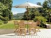 Gartentisch Set mit Schirm TOLVE Akazienholz 150x74 cm Heller Holzfarbton Bild 2