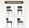 COLAMY Esszimmerstühle 4er Set mit 10 cm Sitzpolster – Moderne Polsterstühle aus kuscheligem Teddy-Stoff, mit robustem Metallgestell – Für Küche & Wohnbereich, Grau Bild 3