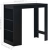 vidaXL Bartisch mit Regal Schwarz 110 x 50 x 103 cm 280212 Bild 5