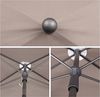 Sekey Rechteckschirm, neigbar, UV50+ Sonnenschutz, Polyester braun, 200 x 125 cm Bild 4