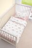 soma Babybettwäsche Renforcé Baby Wende Bettwäsche 100x135 Regenbogen Wolke pink rosa weiß, Renforcé, 2 teilig, Babybettwäsche Rainbow Baumwolle warme winter weihnachtsbettwäsche Bild 3