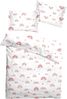 soma Babybettwäsche Renforcé Baby Wende Bettwäsche 100x135 Regenbogen Wolke pink rosa weiß, Renforcé, 2 teilig, Babybettwäsche Rainbow Baumwolle warme winter weihnachtsbettwäsche Bild 2