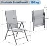 GarveeHome Gartenstühle 2er Set Aruba – Gartenstühle Klappbar mit robustem Metallgestell und hoher Belastbarkeit – Bequeme Klappstühle auch als Terrassenstühle oder Balkonstühle Bild 3