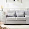 SeedWave Big-Sofa 4-Sitzer Sofa mit Konsole, Big Sofa breite 260 cm, Leinen Recamiere, Gepolstertes Sofa mit USB-Ladeanschluss, Stauraum Bild 2