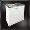 STAMAR Spülenschrank Küchenschrank 80cm Weiß Spüle Abtropf Armatur Schwarz Elastisch XXL Standschrank 46cm Tiefe Siphon Geschirrspüler Komplett Montagefertig Bild 4