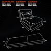 X Rocker Crash Pad Junior Gaming-Klappsessel & Schlafmatratze - schwarz/rot Bild 3