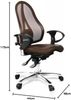Topstar ST19UG08 Sitness 15, ergonomischer Bürostuhl, Schreibtischstuhl, inkl. höhenverstellbare Armlehnen, Bezugsstoff dunkelbraun Bild 2