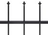 vidaXL Gartenzaun mit Speerspitze Stahl 181 x 80 cm Schwarz 144924 Bild 5