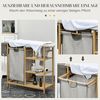 HOMCOM Wäschekorb mit Bügelbrett, Stoffsack und Bambusgestell, 113x34x82cm (Wäschesammler, 1 St, Bambus-Wäschekorb), für Badezimmer, Schlafzimmer, Naturholz Bild 5