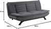 Actona 'FAITH' Schlafsofa, 196 x 91 x 98 cm, Dunkelgrau Bild 3