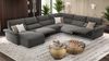 Sofanella Merida Wohnlandschaft Polsterecke Stoffsofa Sofa in Creme Bild 4