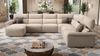 Sofanella Merida Wohnlandschaft Polsterecke Stoffsofa Sofa in Creme Bild 5