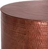 Couchtisch Ø 90x37 cm Kupfer aus Aluminium in Hammerschlag Optik WOMO-Design Bild 4