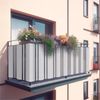 COVER IT Balkon Sichtschutz Ohne Bohren Balkonsichtschutz Custom Länge mit Ösen 120xCustom Sichtschutz Balkon Ohne Bohren - Sichtschutz für Balkon Terrasse - Sichtschutz Balkongeländer Bild 5