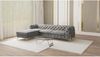 S-Style Möbel Ecksofa mit Ottomane Chesterfield Ashley mit Goldene Metall Füßen, Ottomane links oder rechts bestellbar, mit Wellenfederung Bild 2